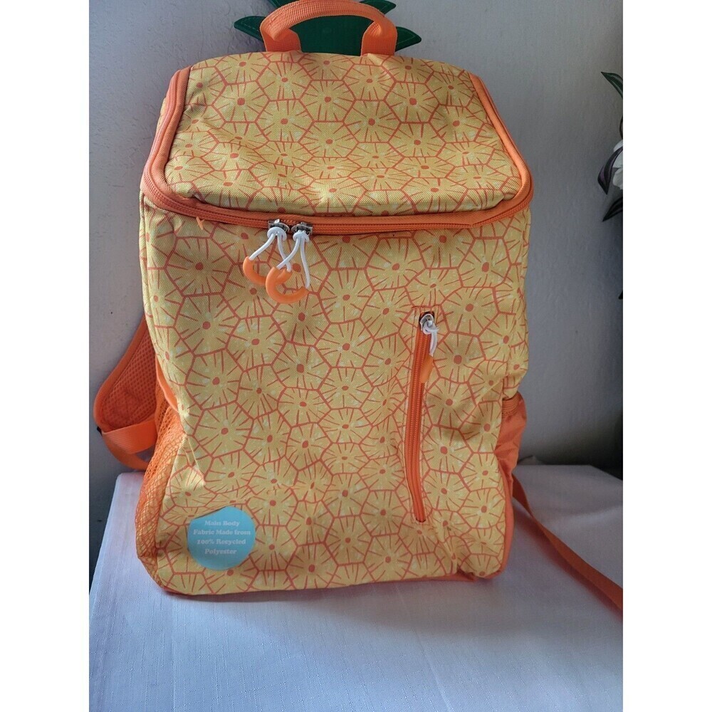 SUN SQUAD Pineapple Backpack Cooler Insulated Liner can Capacity New